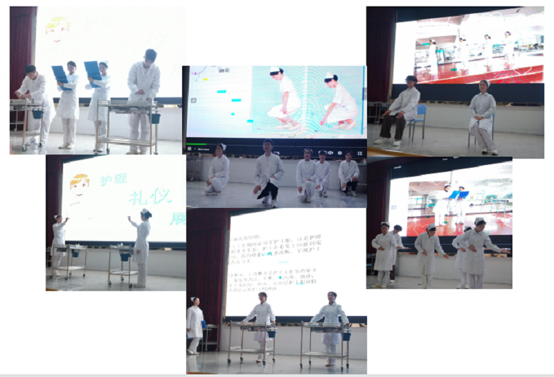 树礼仪形象  展天使风采 ——护理学院隆重举行beat365英国官方网站第一届护理礼仪大赛开幕式暨选拔赛初赛(图4)